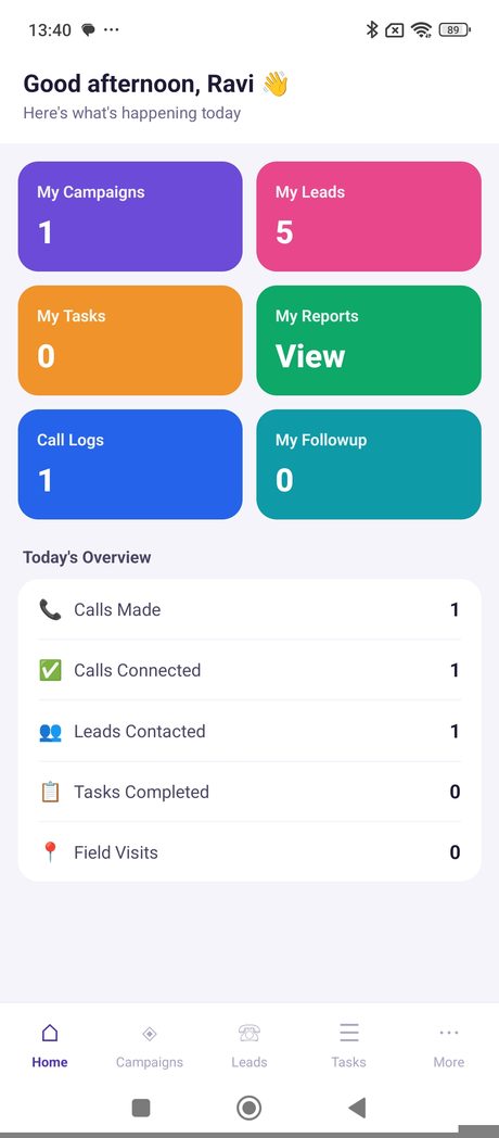 mindForce home dashboard